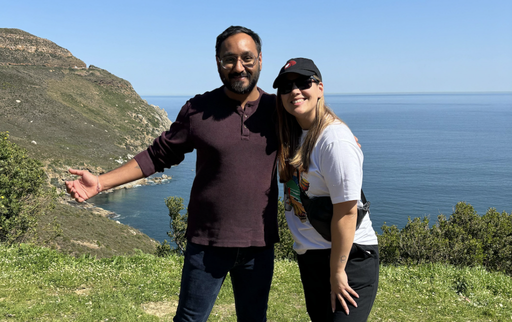 Emilce and Aalap Patel in Cape Town